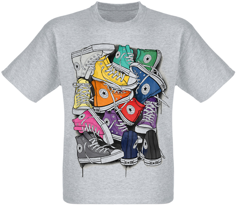 

Футболка Print Planet Converse "Кеды" меланж XXL