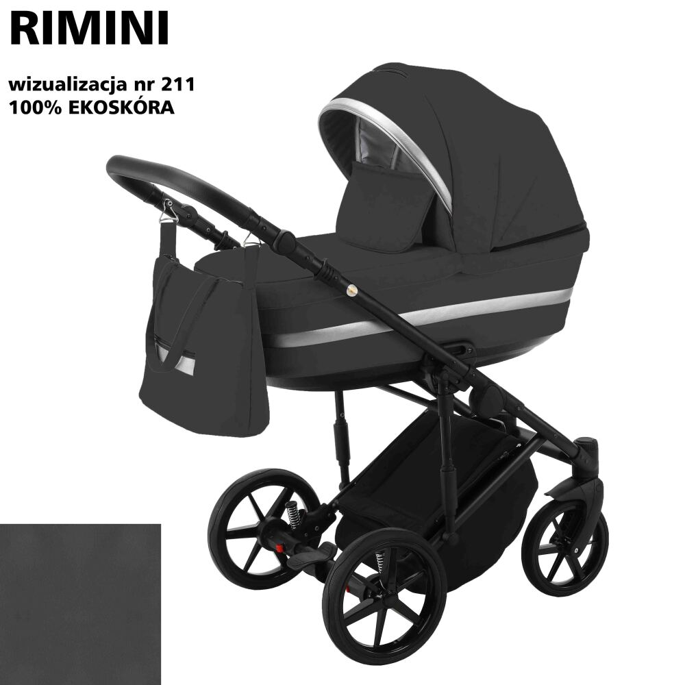 

Коляска 2 в 1 Adamex Rimini ECO кожа 100% RI-211