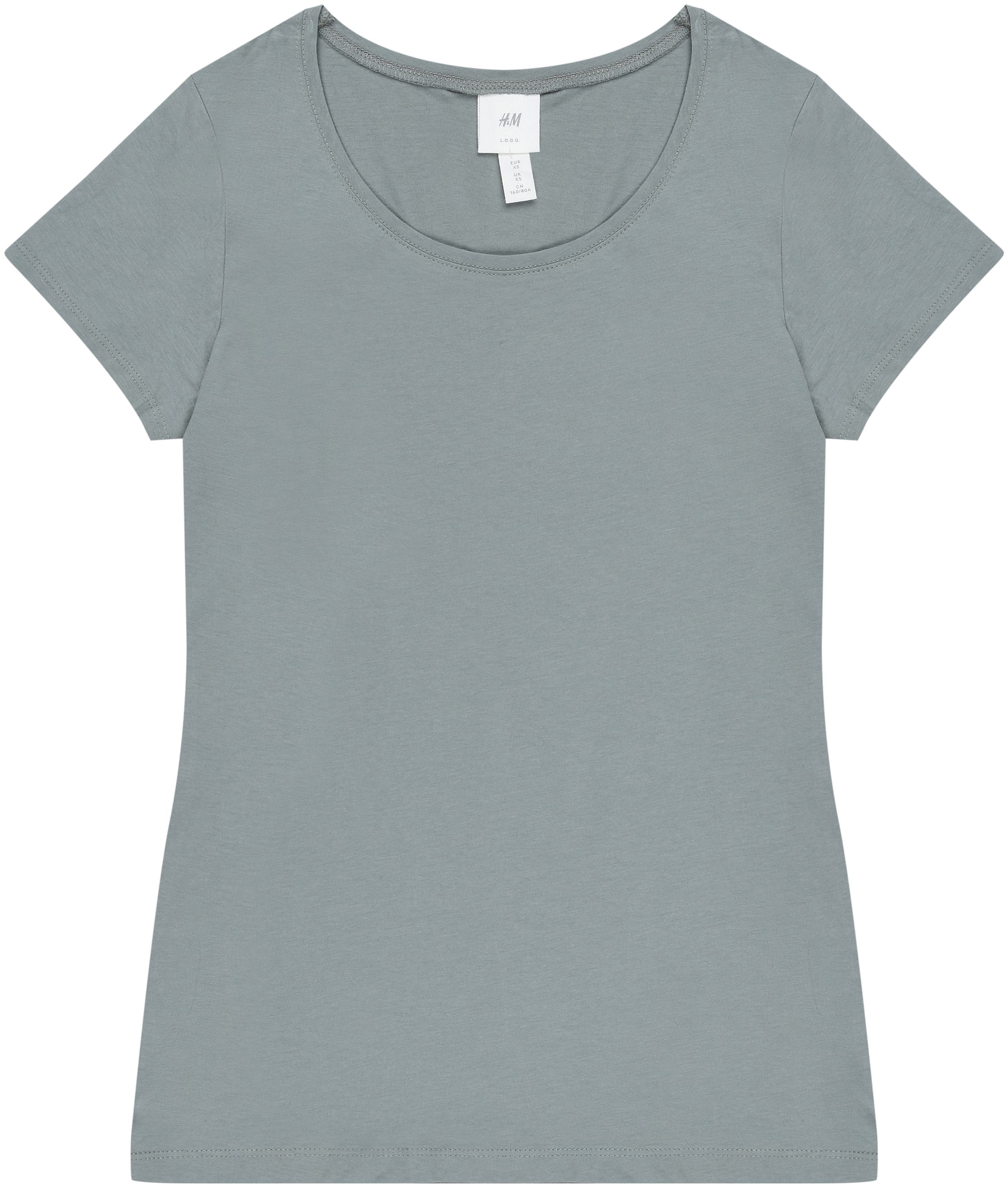 

Футболка H&M 65145692 M Серо-зеленая