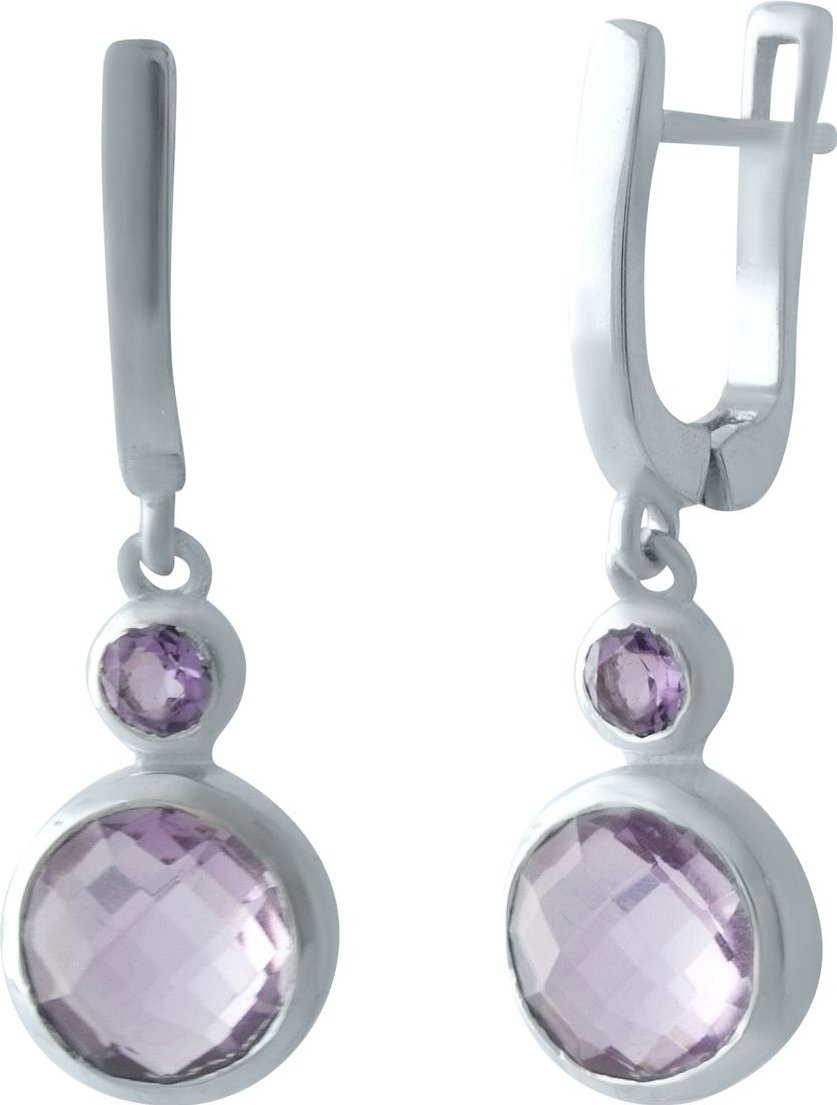 

Серебряные серьги SilverBreeze с натуральным аметистом