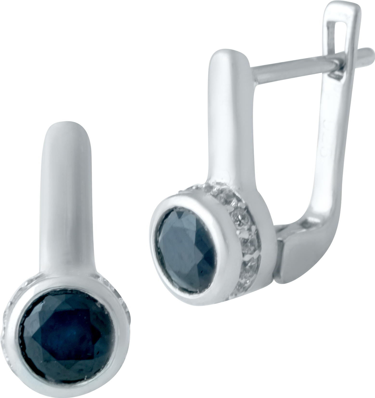 

Серебряные серьги SilverBreeze с натуральным сапфиром