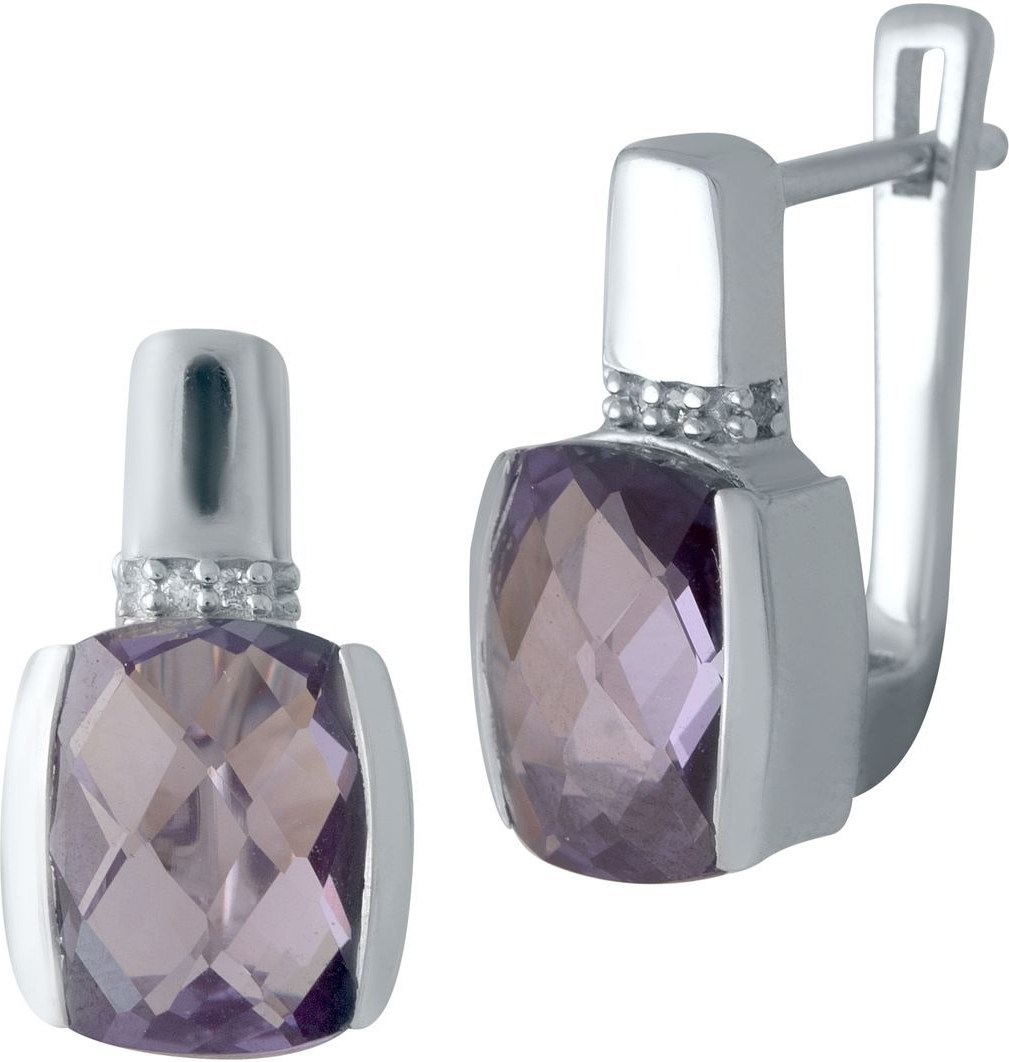 

Серебряные серьги SilverBreeze с олександритом