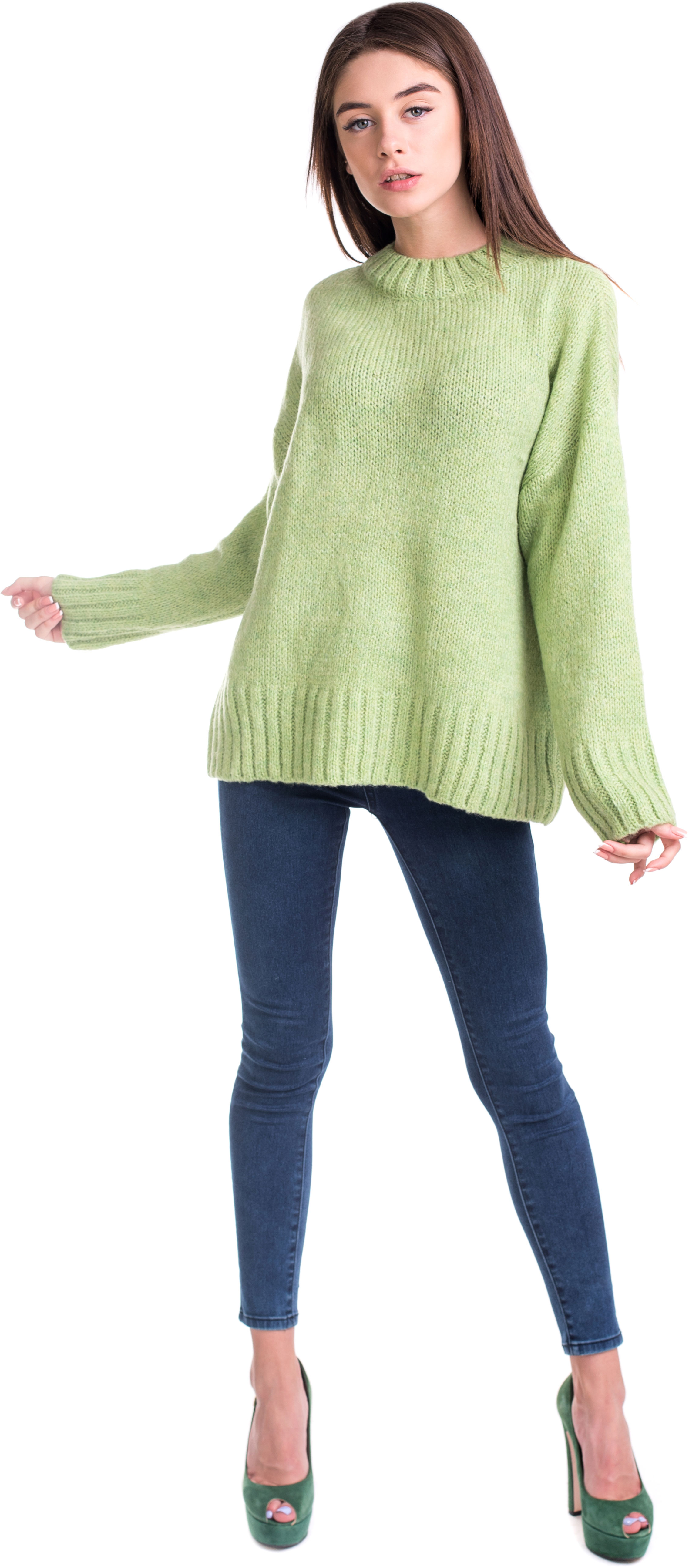 

Свитер Bakhur 3168 One size Фисташковый