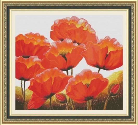 

Набор для вышивания крестиком Дантель Маки 64.4 * 56.4 см (007)