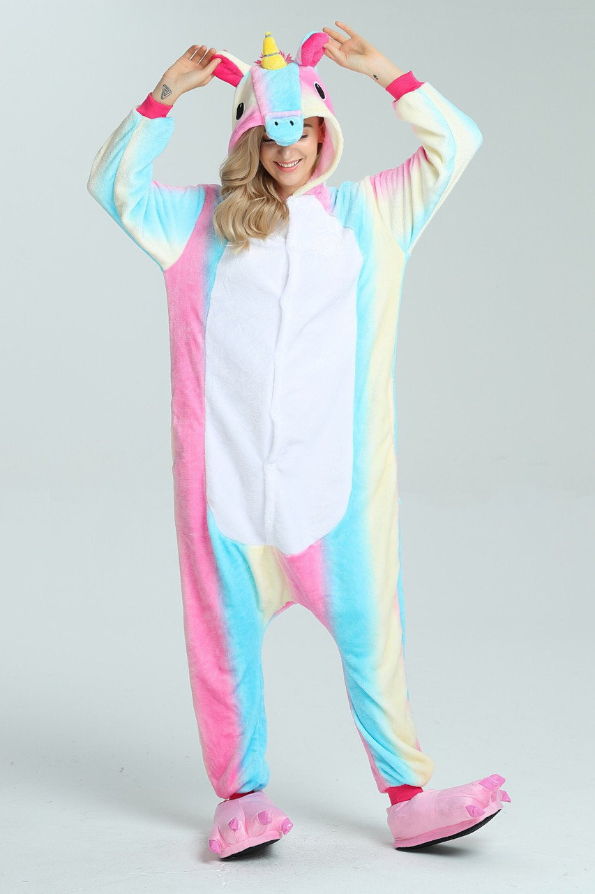 

Пижама Kigurumi кигуруми единорог радужный  148-158, Пижама Kigurumi кигуруми единорог радужный S 148-158