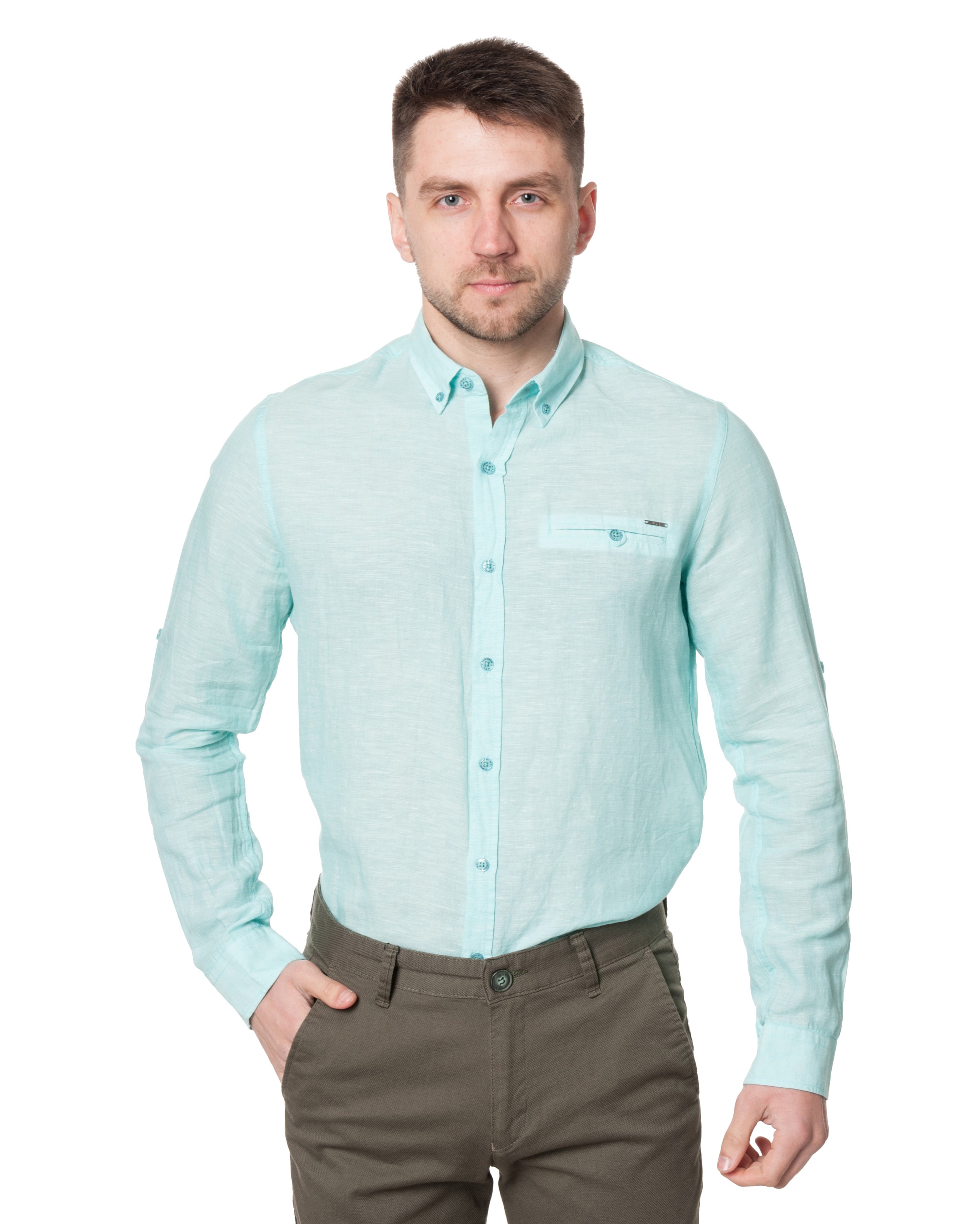 

Рубашка легкая MCL  бирюза 32250, Рубашка легкая MCL 2XL бирюза 32250
