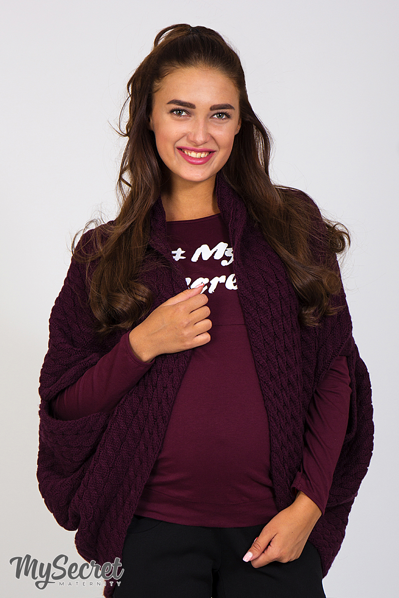 

Кардиган для беременных Юла Мама Leia  Марсала CR-38.072, Кардиган для беременных Юла Мама Leia one size Марсала CR-38.072