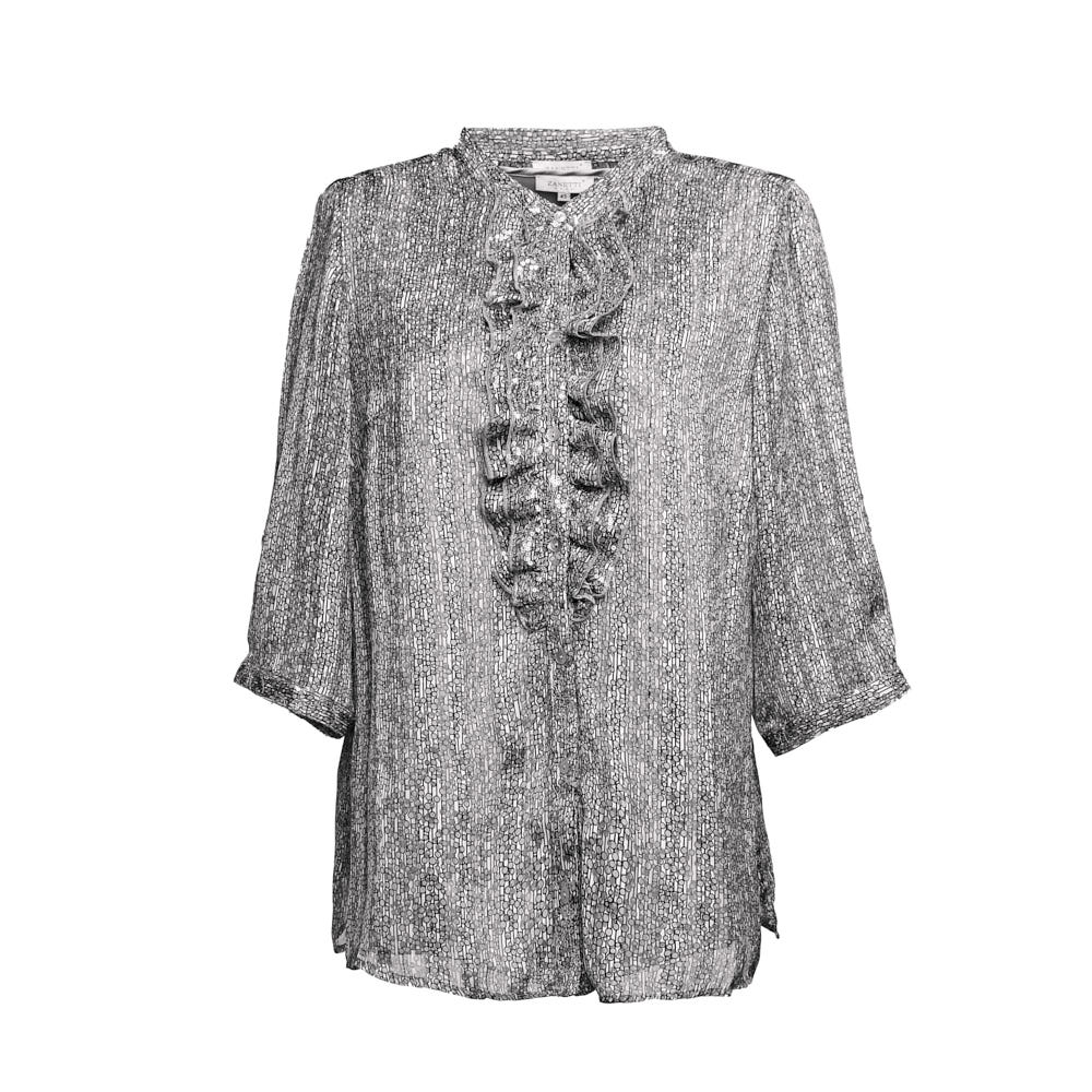 

Блуза женская с рюшами Zanetti Moda BL8591-249 светло-серая  М-L, Блуза женская с рюшами Zanetti Moda BL8591-249 светло-серая 45 М-L