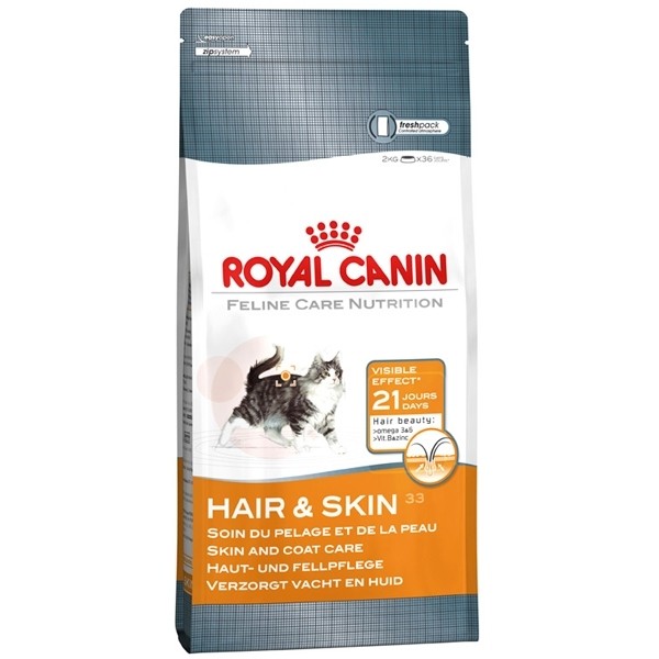 Сухой корм Royal Canin Hair & Skin Care для котов от 1 до 7 лет для заботы о коже и шерсти 4 кг