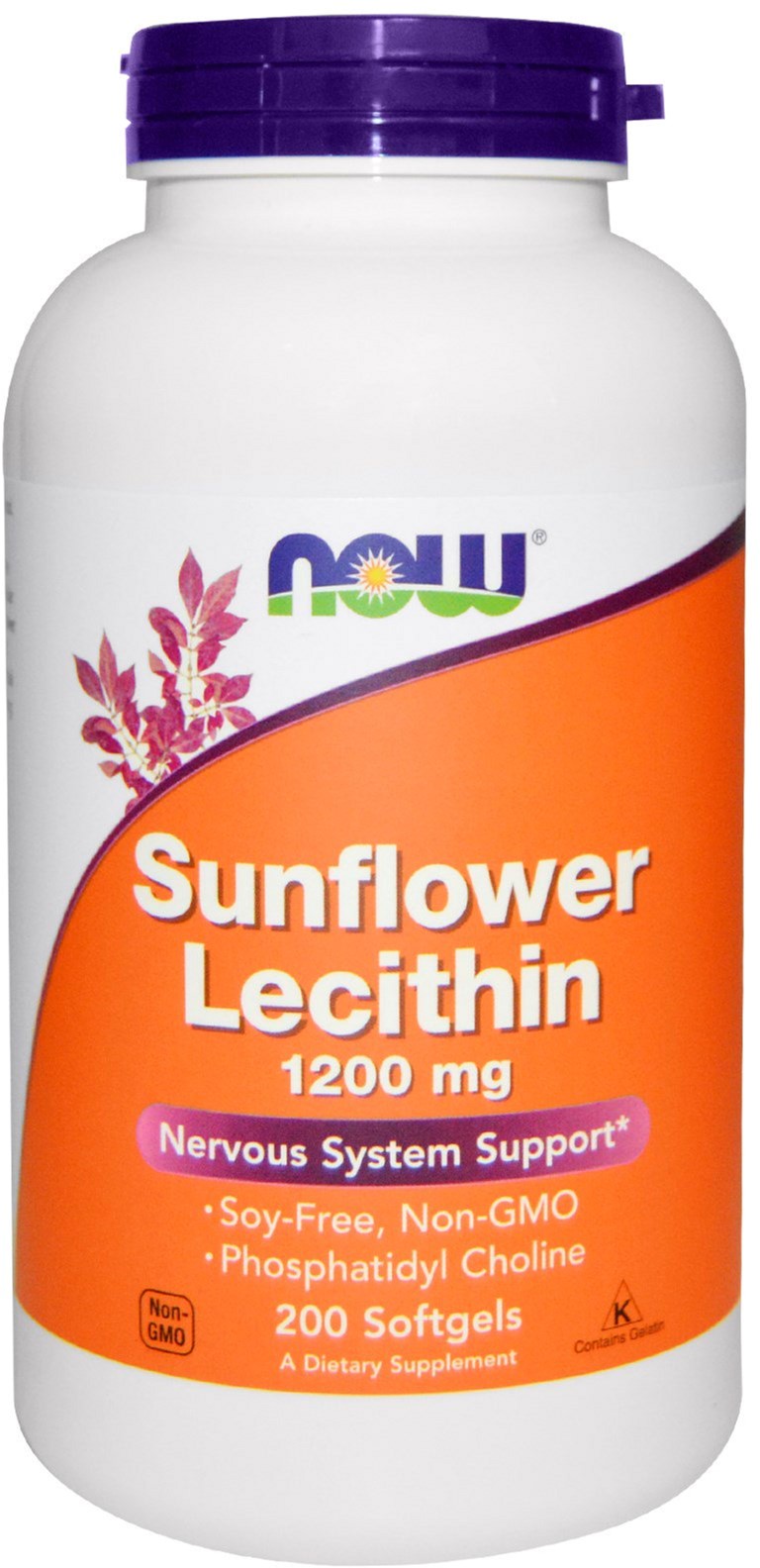 

Аминокислота Now Foods Подсолнуховый Лецитин 1200 мг 200 желатиновых капсул (733739023131)