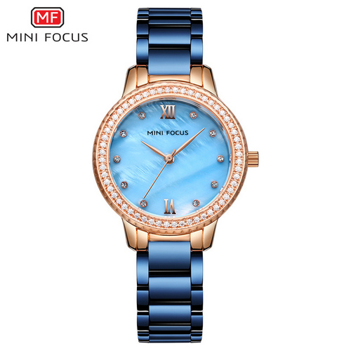 

Женские наручные часы (MF0226L.04 Blue-Gold Diamonds) Mini Focus 32 мм Синий 000075441