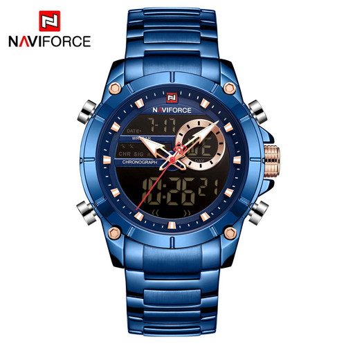 

Мужские наручные часы (NF9163 All Blue) Naviforce 44 мм Синий 000075366
