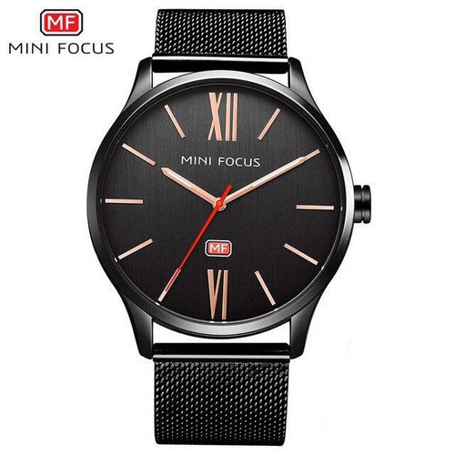 

Мужские наручные часы (MF0018G.01 All Black) Mini Focus 43 мм Черный 000075456
