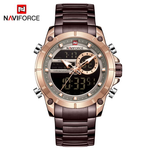 

Мужские наручные часы (NF9163 Brown-Cuprum) Naviforce 44 мм Коричневый 000075365