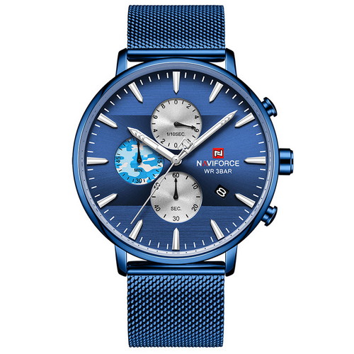 

Мужские наручные часы (NF9169 All Blue) Naviforce 42 мм Синий 000075380