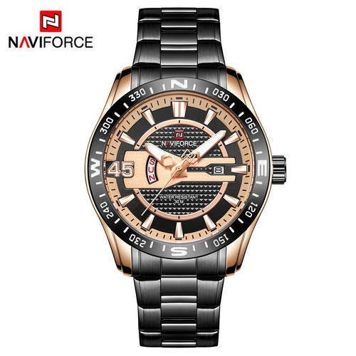 

Мужские наручные часы (NF9157 Black-Cuprum) Naviforce 43 мм Черный 000075346
