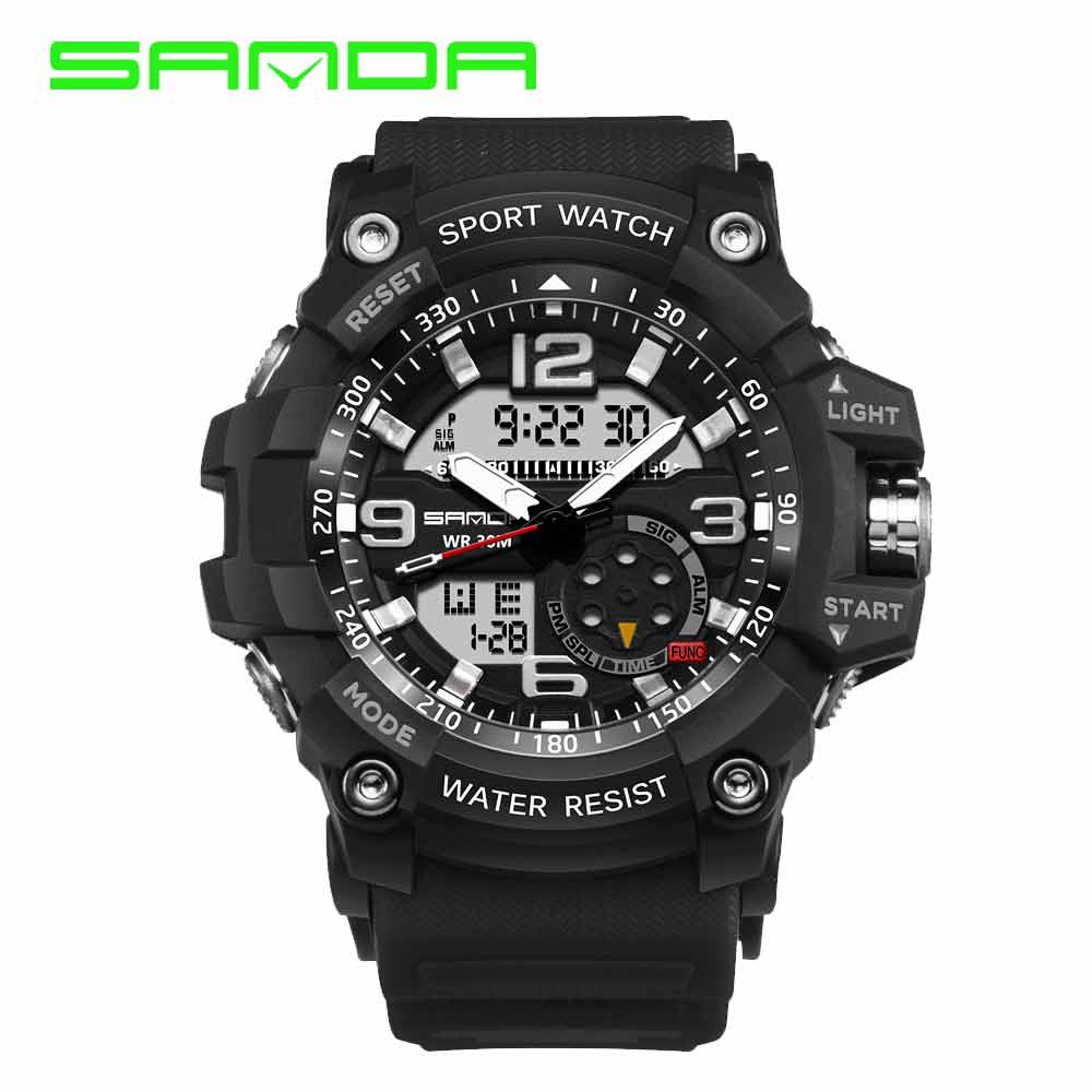 

Мужские наручные часы (759 All Black) Sanda 56 мм Черный 000075407