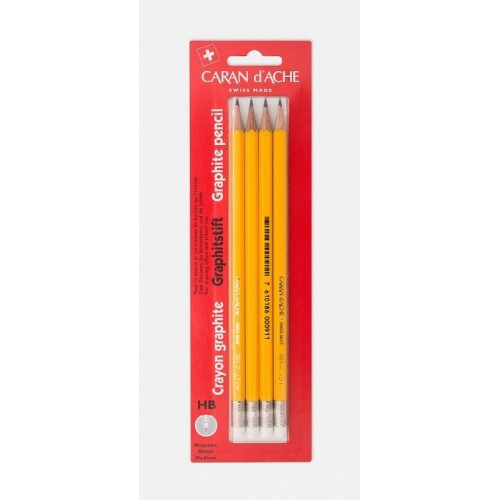 

Набор Карандашей Caran d'Ache Graphite HB + ластик, 4 шт. (351.372) (7610186463723)