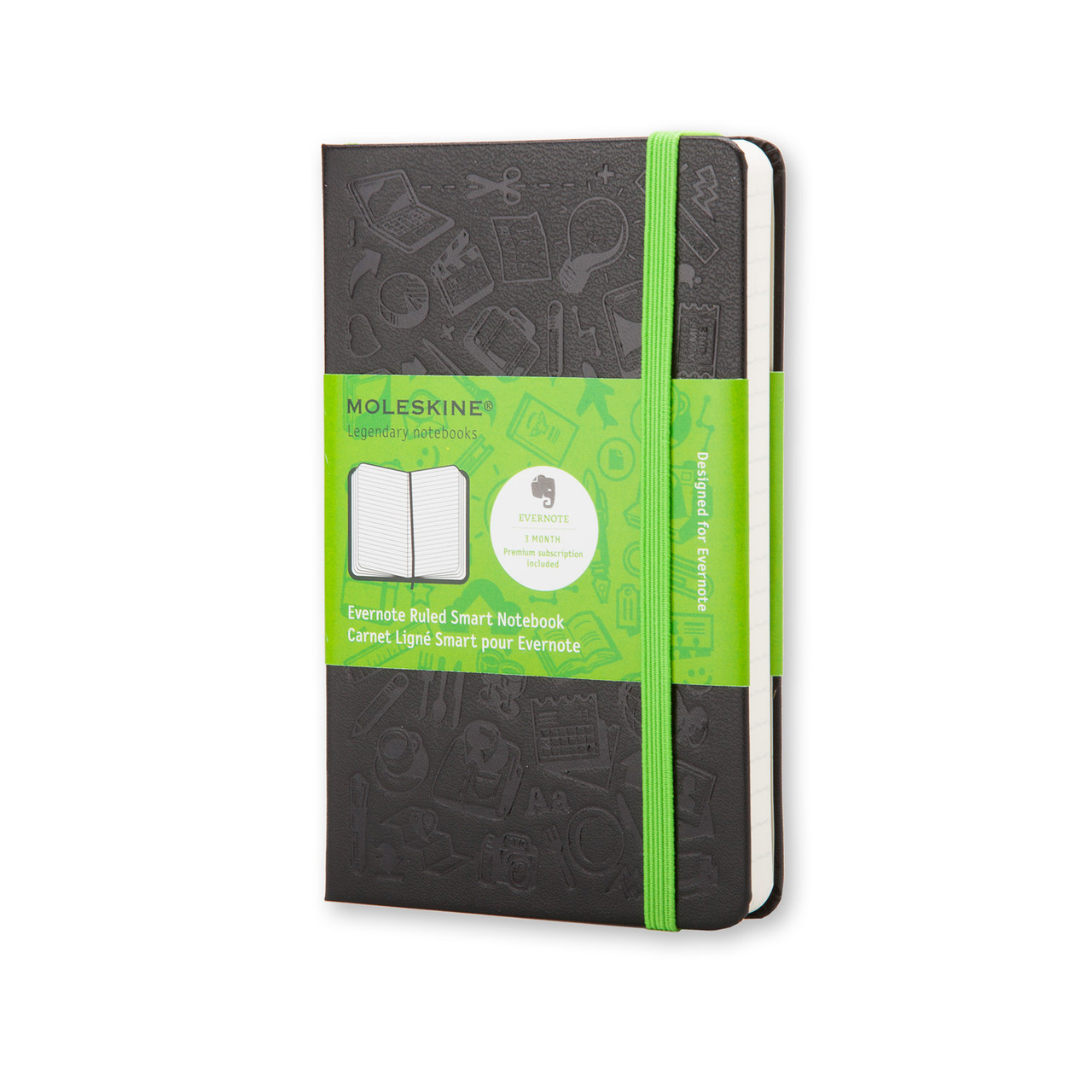 

Блокнот Moleskine+ Evernote Карманный 192 страницы Черный в Линейку (9х14 см) (MM710EVER) (9788866137603)