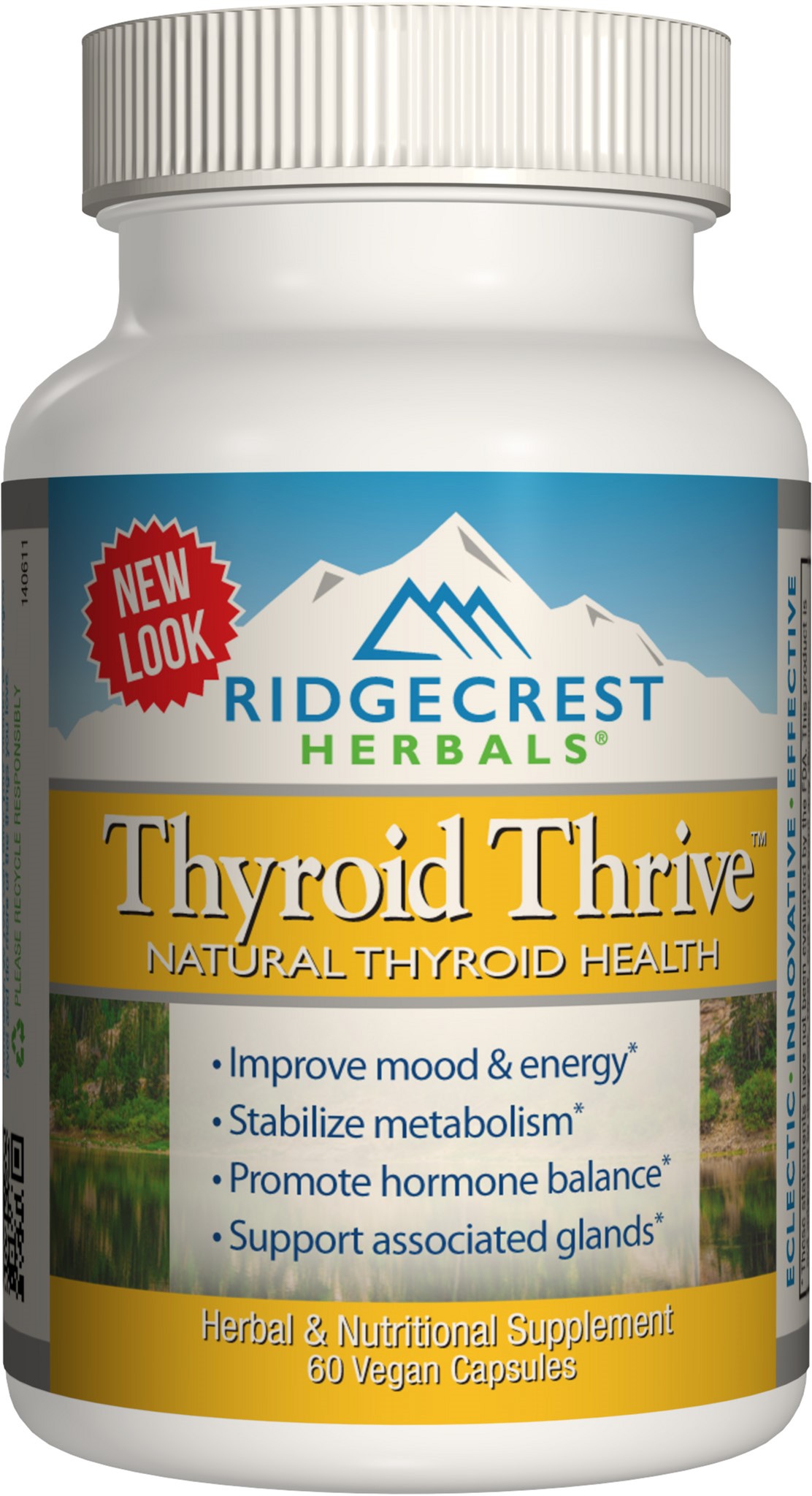 

Натуральная добавка Ridgecrest Herbals Thyroid Thrive 60 гелевых капсул (355724001919)