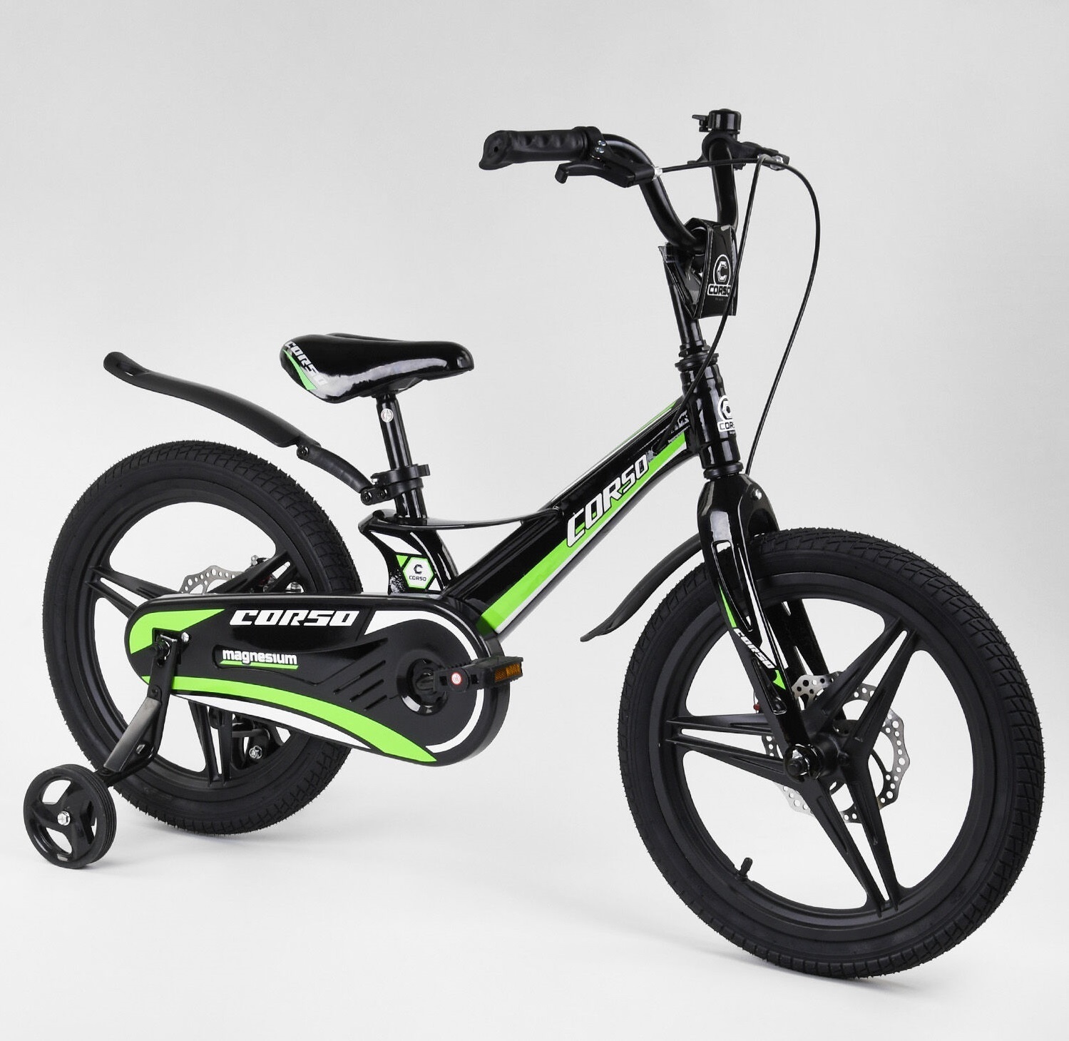 

Велосипед Corso Magnesium 18" MG-18957 Black / Green (MG-18957)