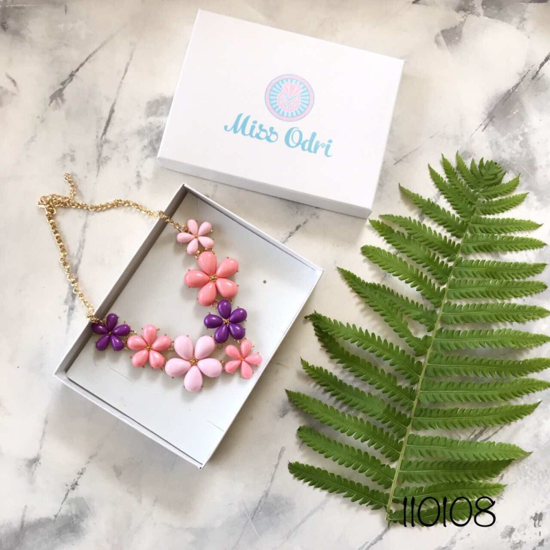 

Колье Miss Odri "Дарина" женское розовое с золотистым + подарочная упаковка