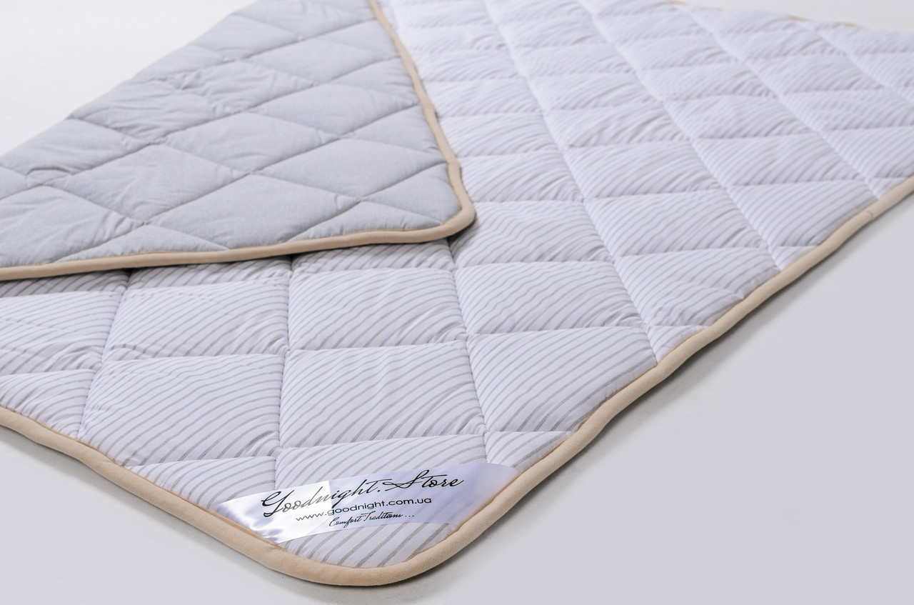 

Одеяло двуспальное из шерсти мериноса Goodnight.Store классическое антиалергенное Classic серое 180х200