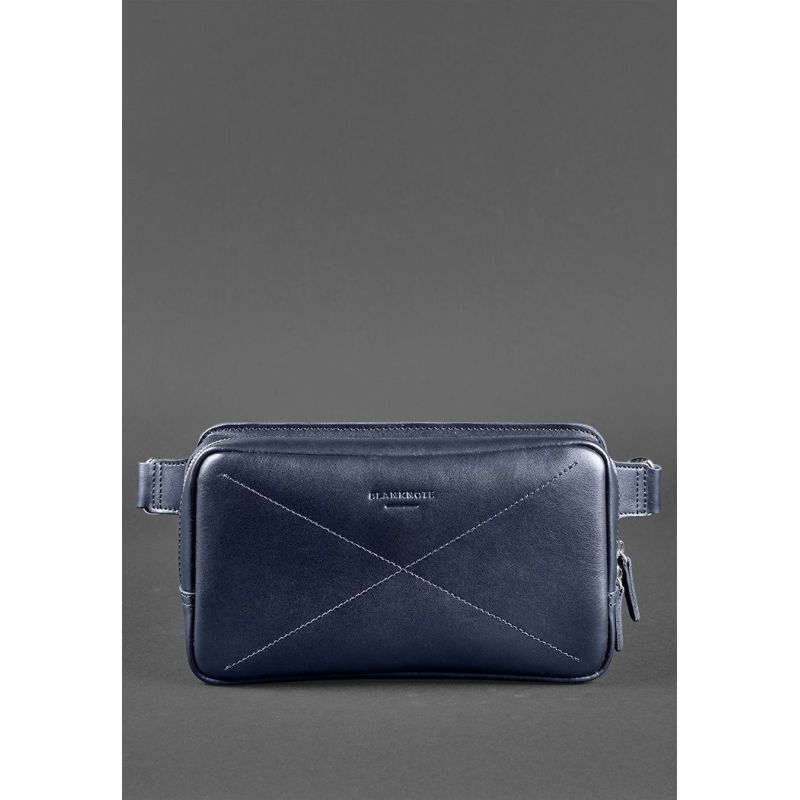 

Поясная сумка из качественной кожи BlankNote Dropbag Maxi BN-BAG-20-navy-blue Темно-синяя