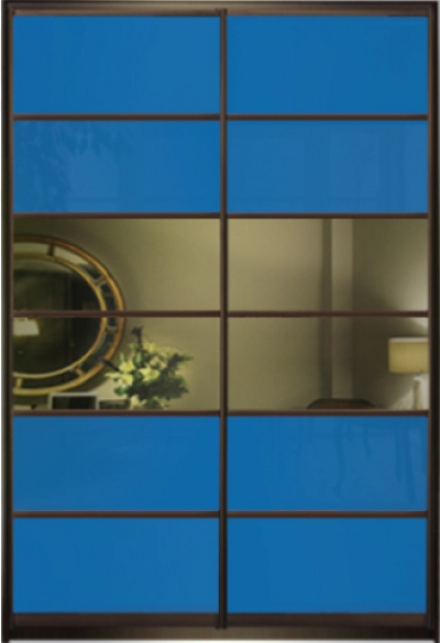 

Шкаф купе Luxe Studio Классик-1 Цветной комбинированный фасад-11 2000x2400x450 двухдверный