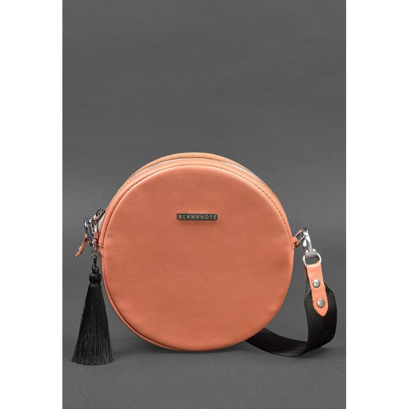 

Круглая женская сумочка Tablet из плотной кожи BlankNote BN-BAG-23-living-coral Коралловая
