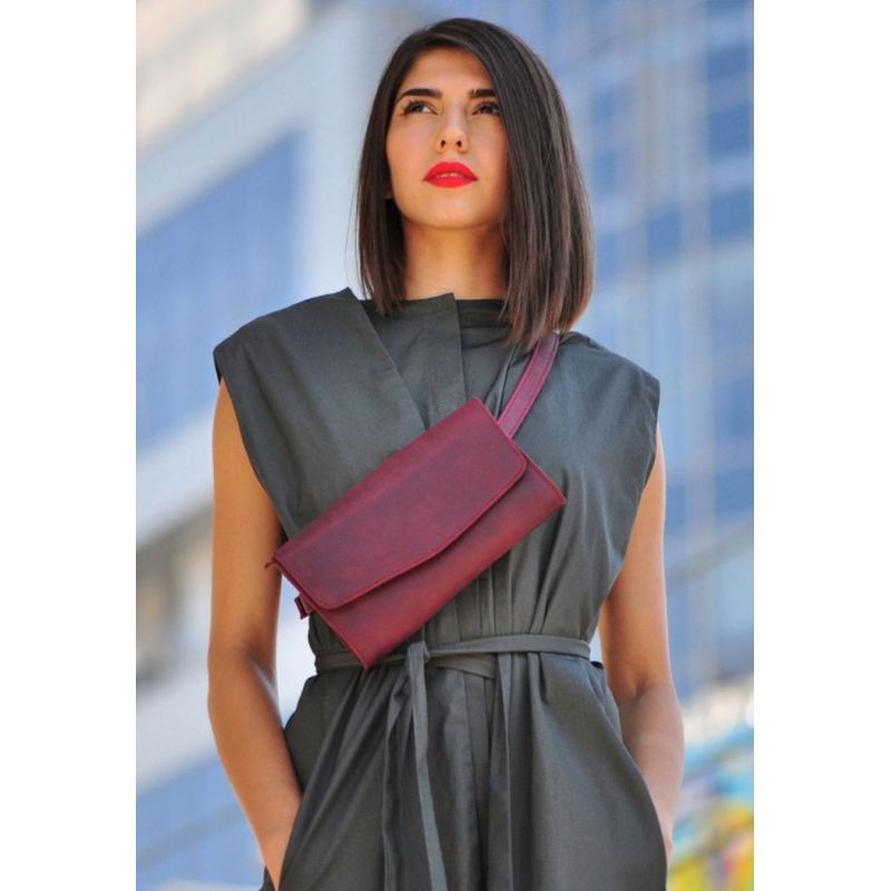 

Кожаная женская сумка BlankNote Элис crazy horse BN-BAG-7-vin-kr Бордовая