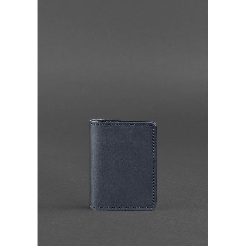 

Кожаный кард-кейс 6.0 унисекс BlankNote BN-KK-6-navy-blue Темно-синий