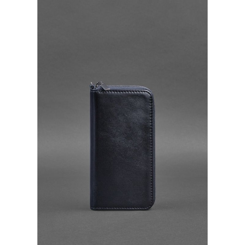 

Портмоне на молнии из качественной кожи 6.1 BlankNote BN-PM-6-1-navy-blue Темно-синий