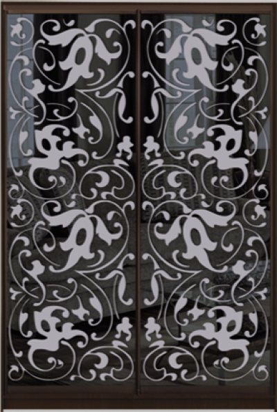 

Шкаф купе Luxe Studio Классик-1 Тонированное зеркало с Пескоструем-4 1400x2300x450 двухдверный