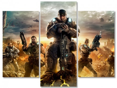 

Модульная картина VITRINA Gears of war 3 V-10365 90x70 см