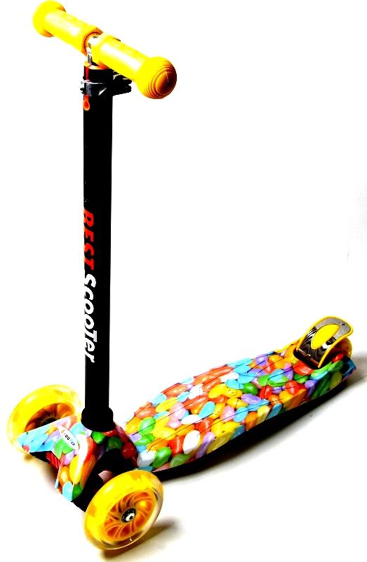 

Детский самокат (светящиеся колёса) Scale Sports 3-8 лет (fit0003878) Разноцветный