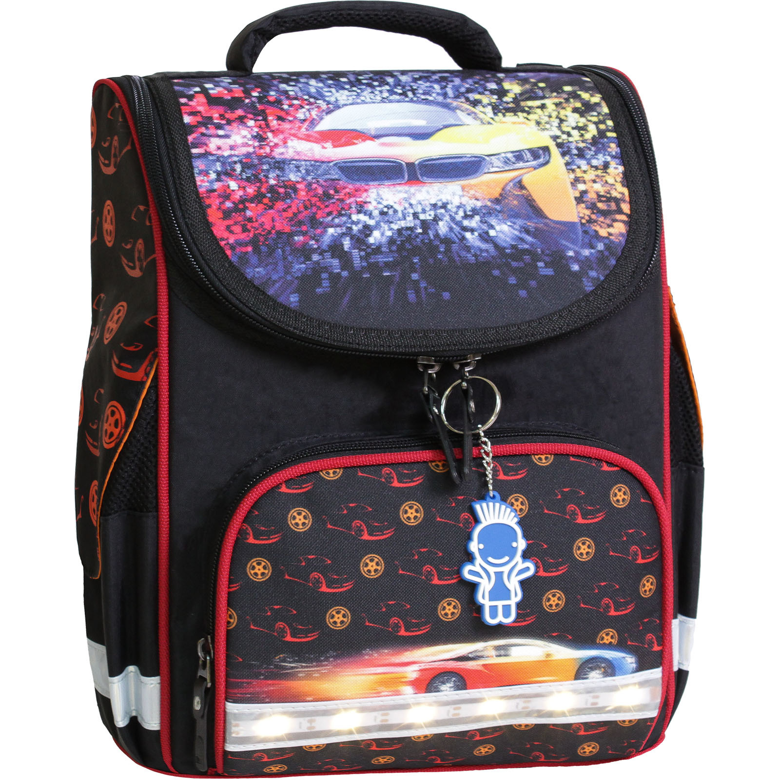 

Рюкзак школьный каркасный с фонариками Успех Bagland 34х25х14 см (acs0001447) Черный