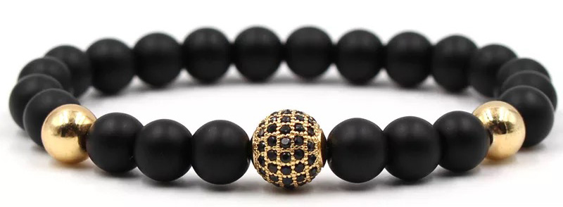 

Браслет Мужской Kaylo One Disco Ball Gold из камня Агат (vs-396)
