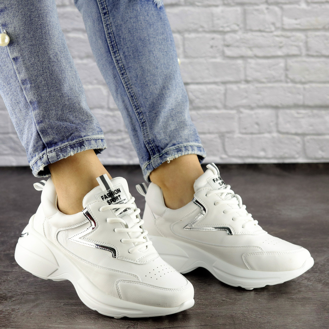 

Женские кроссовки Fashion Cora 1502 38 размер 24 см Белый