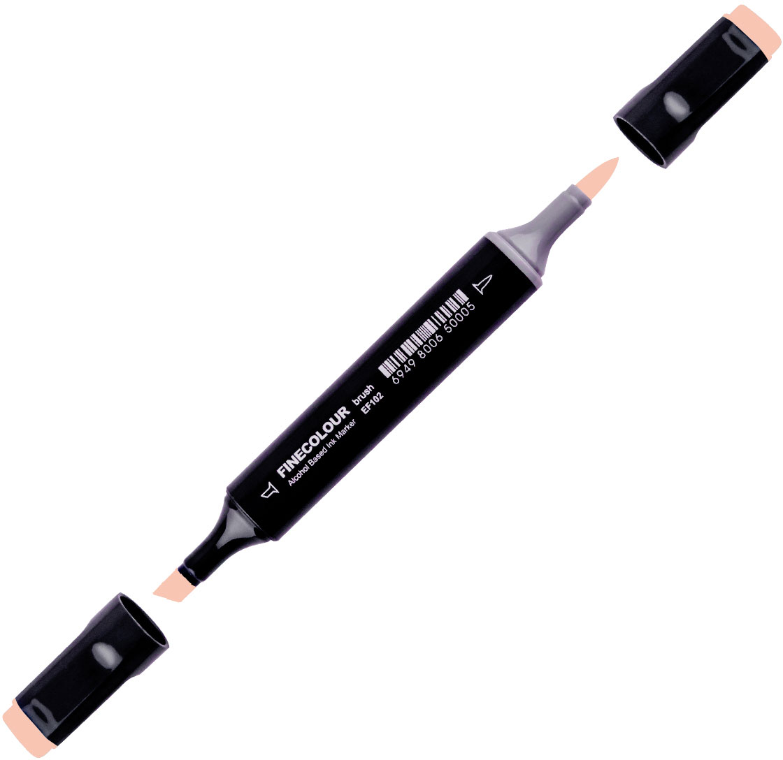 

Маркер Finecolour Brush спиртовой 371 красное яблоко YR371 (EF102-371N)