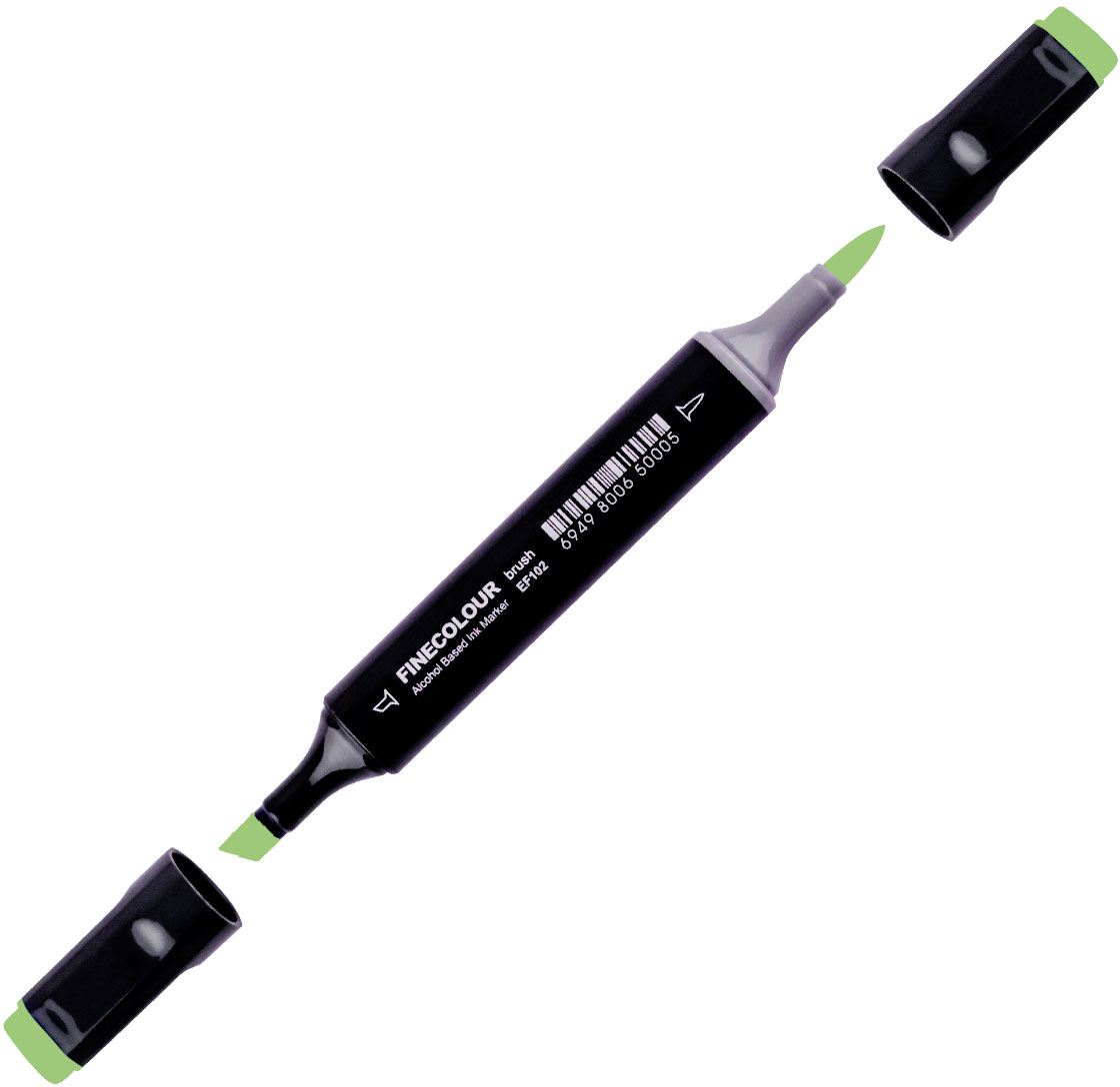 

Маркер Finecolour Brush спиртовой 453 зеленовато-салатовый YG453 (EF102-453N)