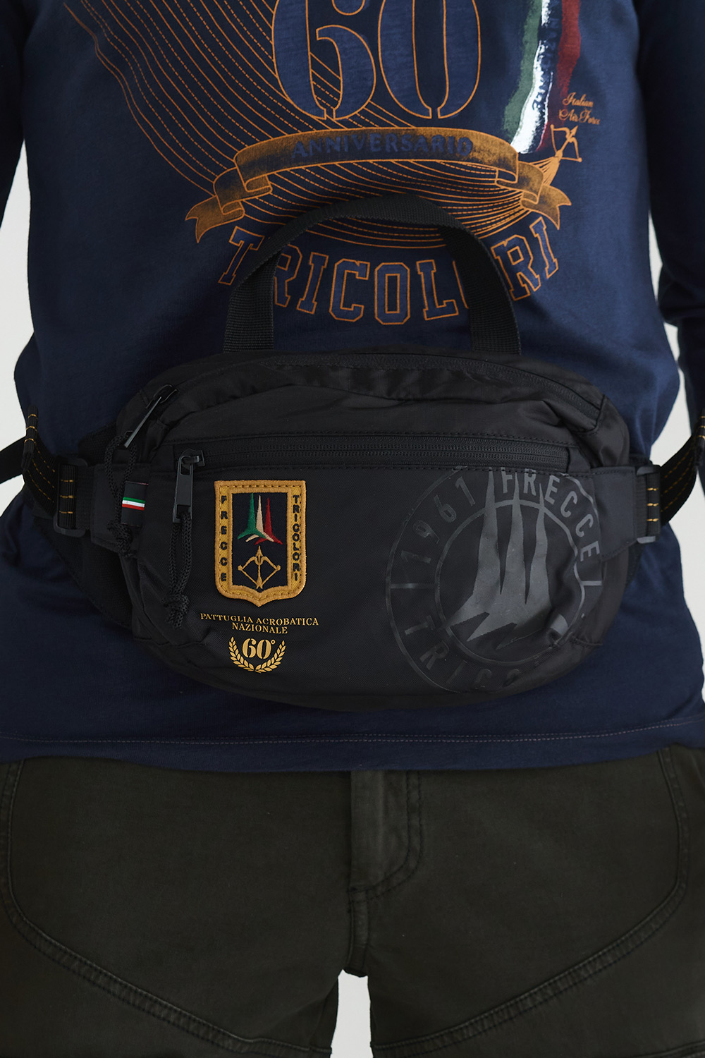 

Поясная сумка черного цвета Aeronautica Militare 3674