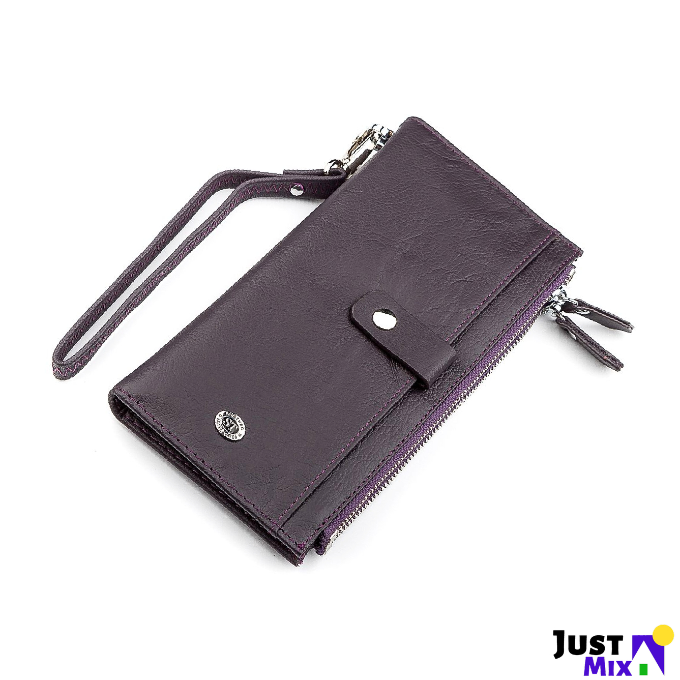 

Кошелек женский стильный для купюр и карточек ST Leather 18384 кожаный Фиолетовый