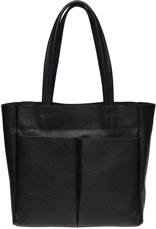 

Женская сумка тоут Borsa Leather 1L926-black черная