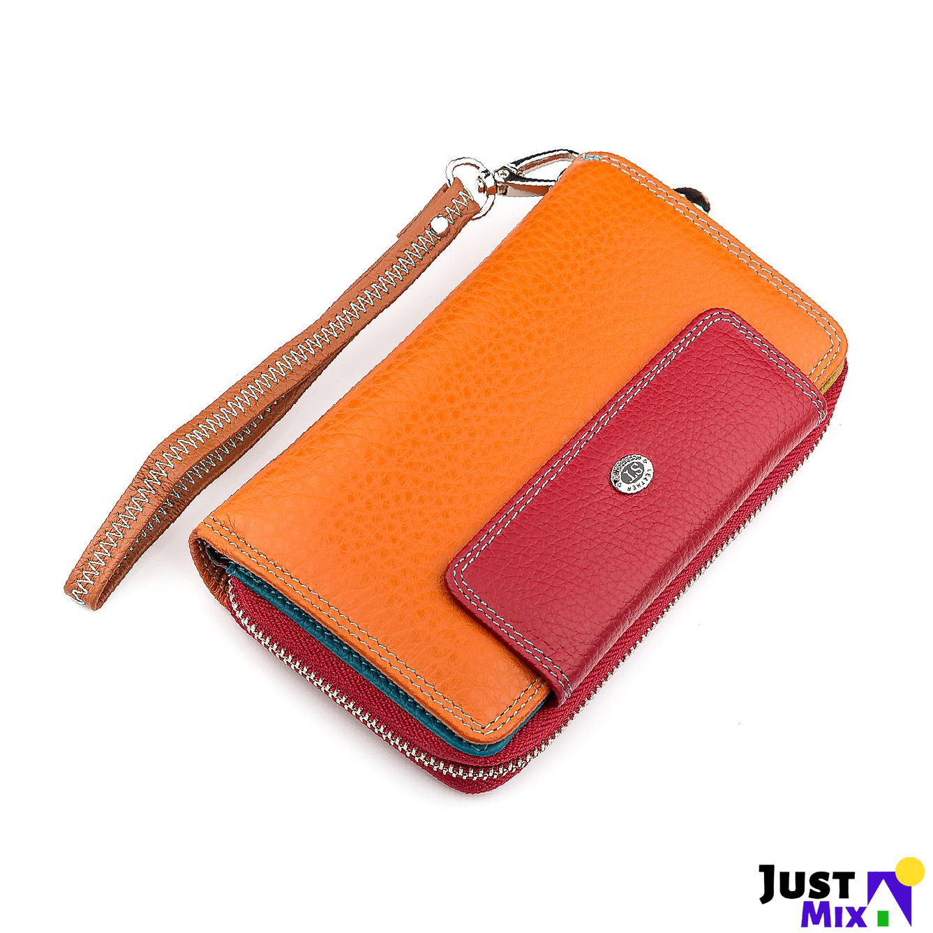 

Кошелек женский стильный для купюр и карточек ST Leather 18441 (SB55-5) вместительный Красный