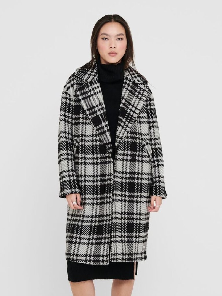 

Пальто ONLY DAJANA CHECK WOOL 15211020 BLACK/WHITE M серый/чёрный