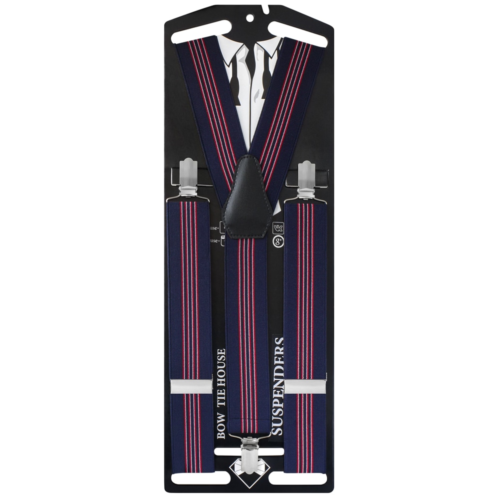 

Подтяжки Bow Tie House длинные галстучные синие в полоску 10057L