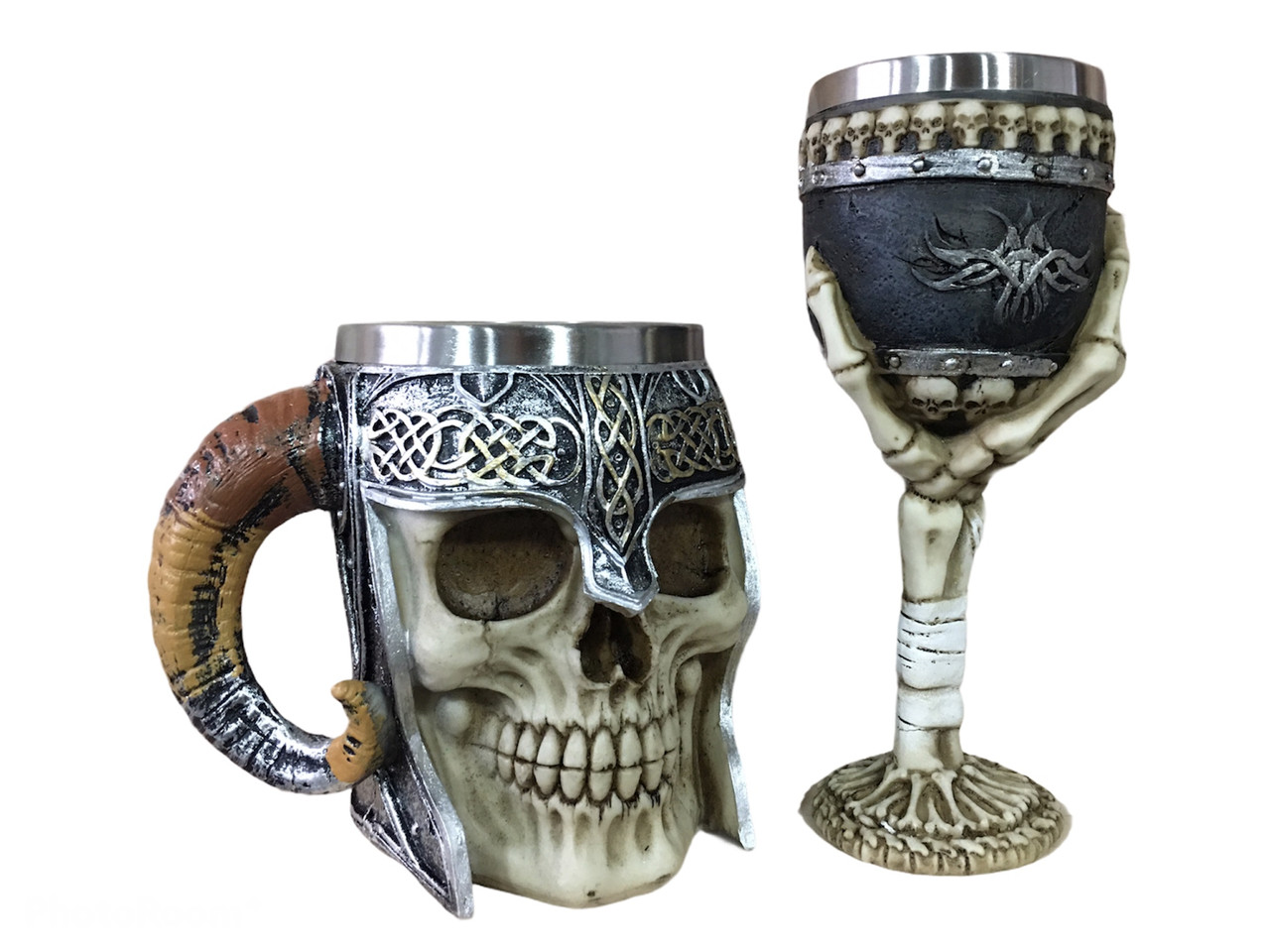 

Подарочный набор кружка и чашка Готика 3D Сатан Череп в руке 200/600 мл
