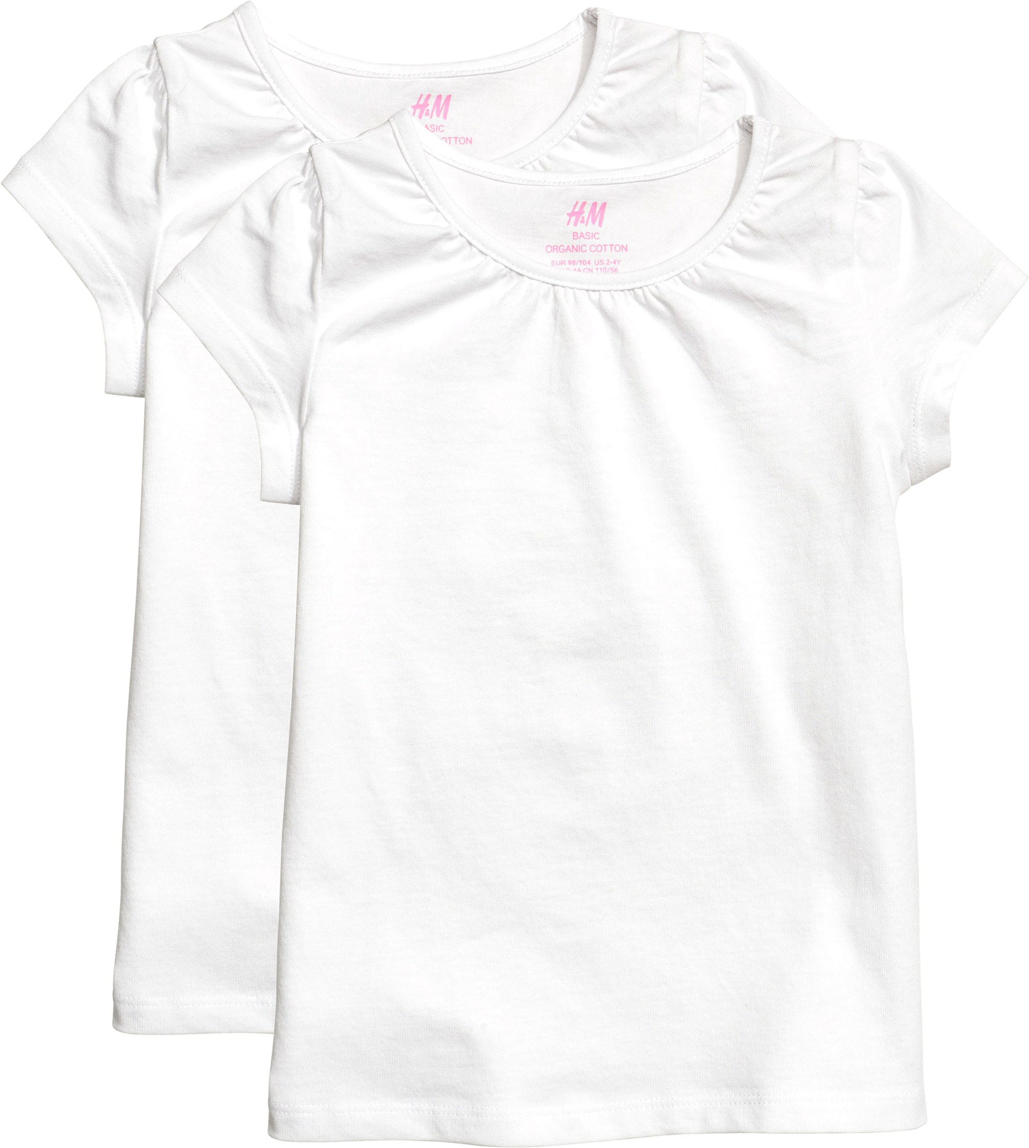 

Футболка H&M 5hm01120295 92 см 2 шт Белая