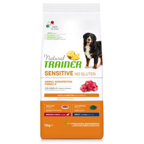 

Trainer Sensitive No Gluten Medium&Maxi Adult Lamb для крупных и средних пород с ягненком 12 кг 12 кг